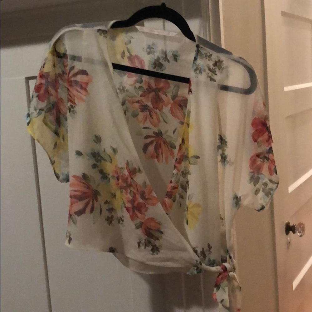 Zara floral wrap top